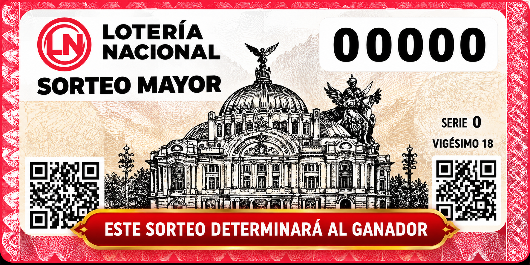 Ilustración de un billete de sorteo, usada como referencia visual; no es un billete oficial ni un comprobante de participación